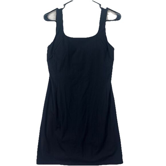 Small Calia Bodysuit Dress Mini Shift Black Inspire Scoop Back Built In Pockets - Picture 1 of 3